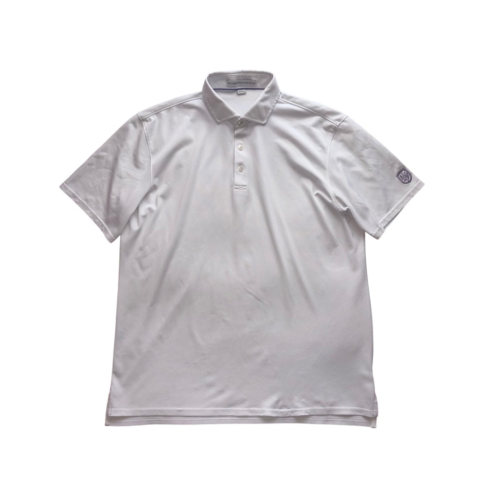 HOLDERNESS & BOURNE The Macdonald Polo Mens XL White Golf Performance